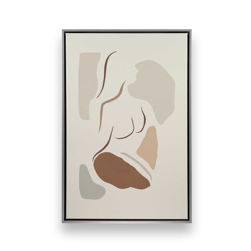 Soulful Contours, H 30,75 po x l 20,75 po, Cadre flottant en chrome poli