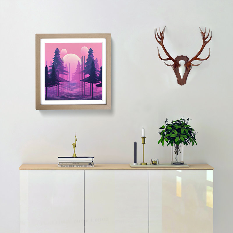 Single Picture Frame Print on Wood, Oak