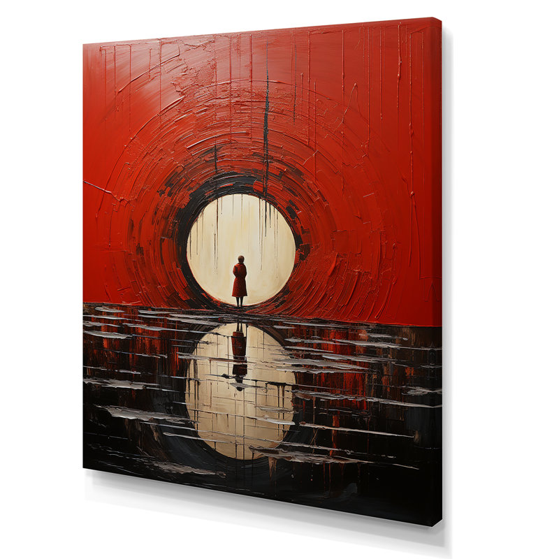 " Bowling Crimson Strike ", Wrapped Canvas, 44" H x 34" W