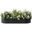 Grand grand pot à fleurs surélevé en métal noir, 88,99 po x 45,59 po x 11,22 po, pour plantes et fleurs, surface rouille, surface de construction stable-1503539472-1503539473