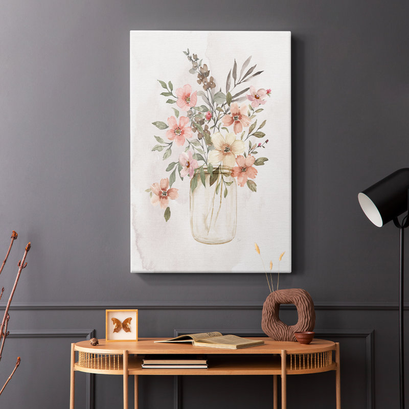 Pêches et crème I - Cavas enveloppés de galerie, H 18 po x l 12 po