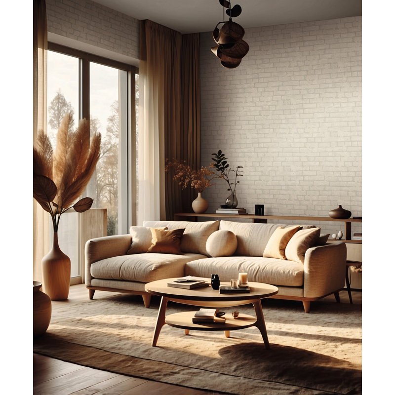 Galerie Terra Brick Design Eco Clay Wallpaper, Beige