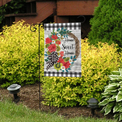 Drapeau de jardin géranium couronne d'été