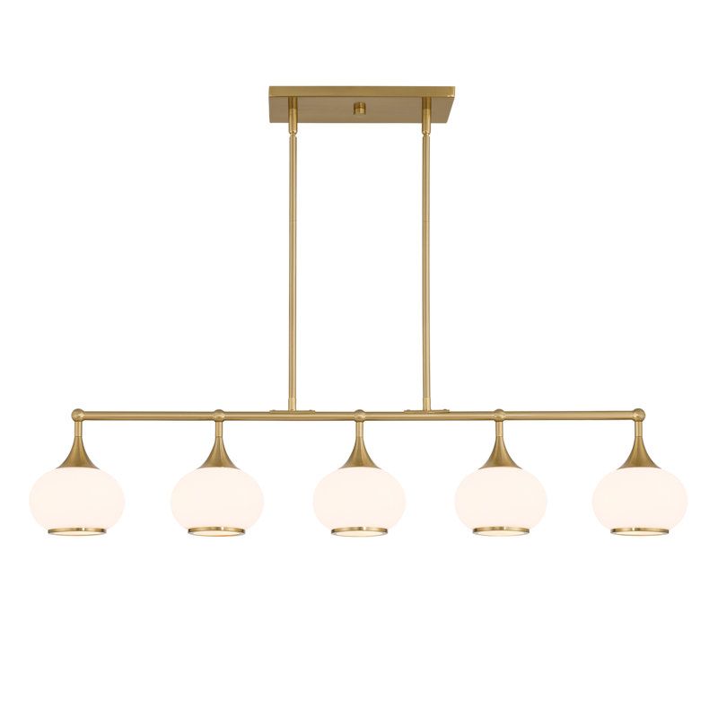 5 - Light Pendant, Antique Brass