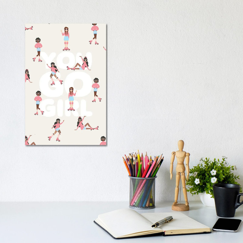 You Go Girl by The Beau Studio - Wrapped Canvas Print, 20.32 cm H x 30.48 cm W