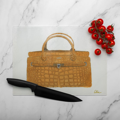 Stylish Bag Glass Chopping Board