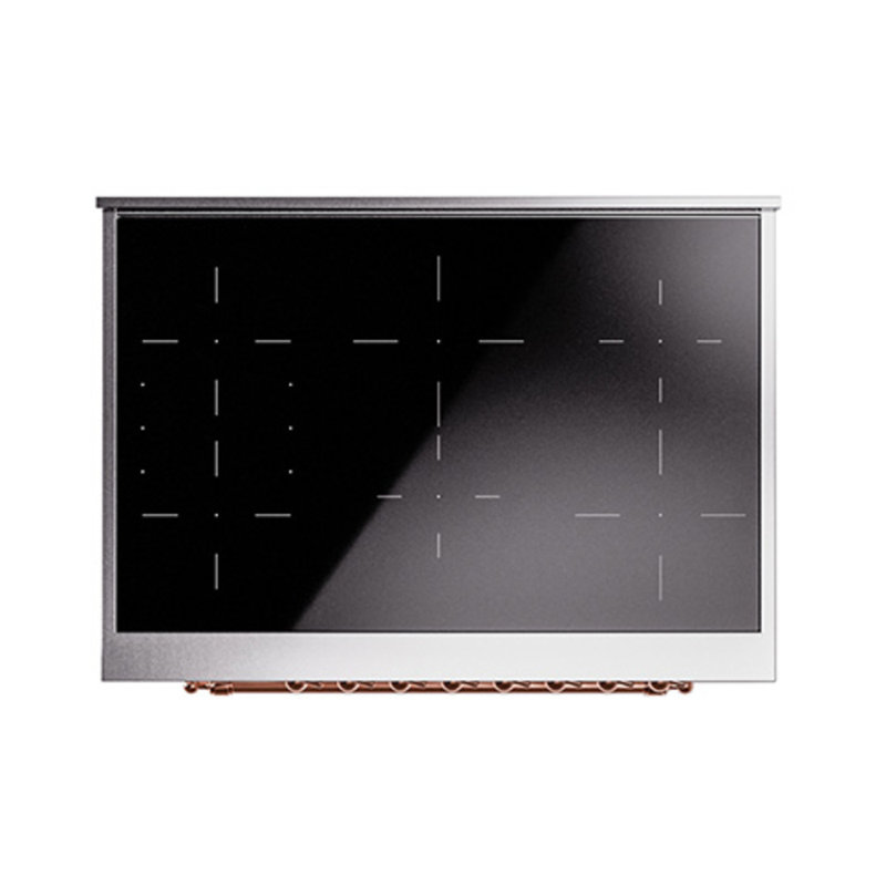 Cuisinière à induction 36 pouces avec 5 éléments à induction ILVE Nostalgie II Series Noblesse, Cuivre