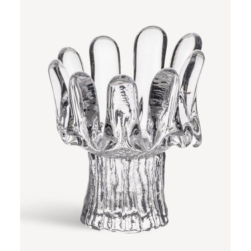 Votive tournesol transparent, Clair, H 4,5 po x l 3,9 po x P 3,9 po