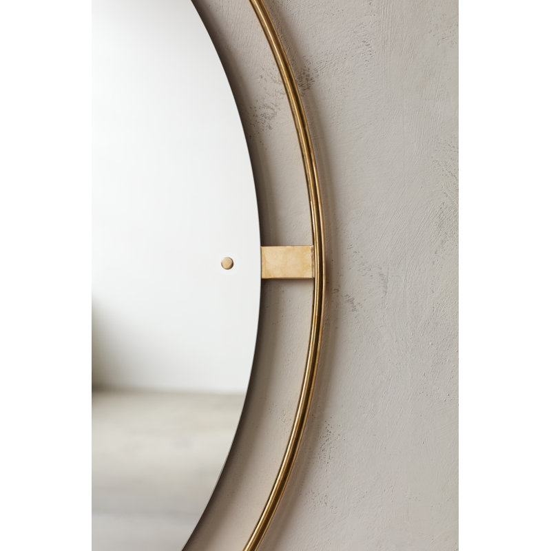 Nimbus Engineered Wood Mirror, 23.6" x 23.6", Polished Brass