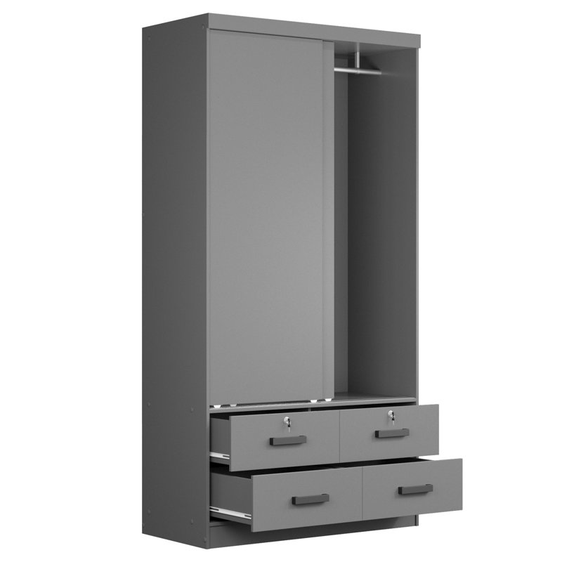 Armoire Toles, Gris foncé