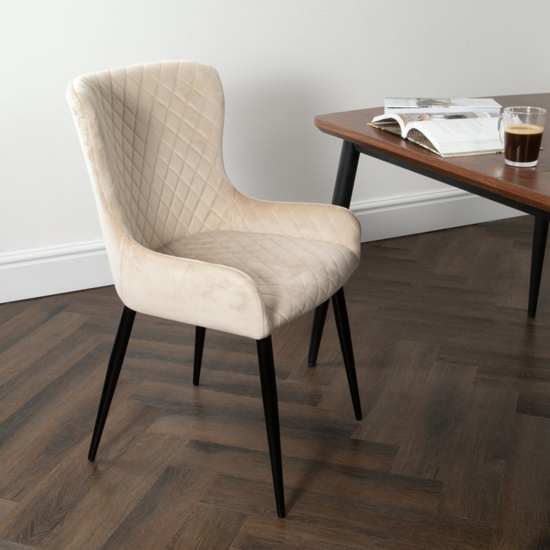 Parkstone Wingback Side Chair, Beige, Black