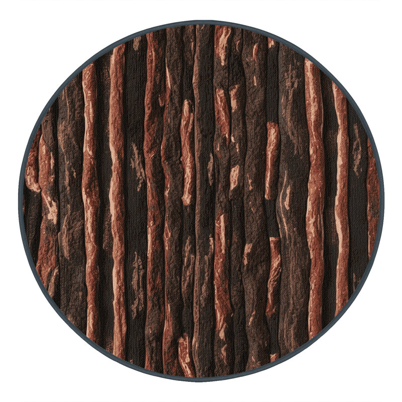 Washable Beef jerky Desserts Area Rug, Round 8'