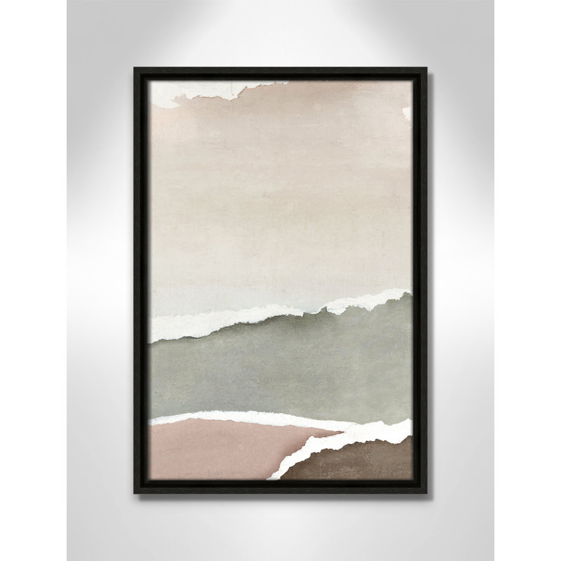 «Torn Whispers II» par Emma Peal, H 19,5 po x l 13,5 po, Flottant espresso