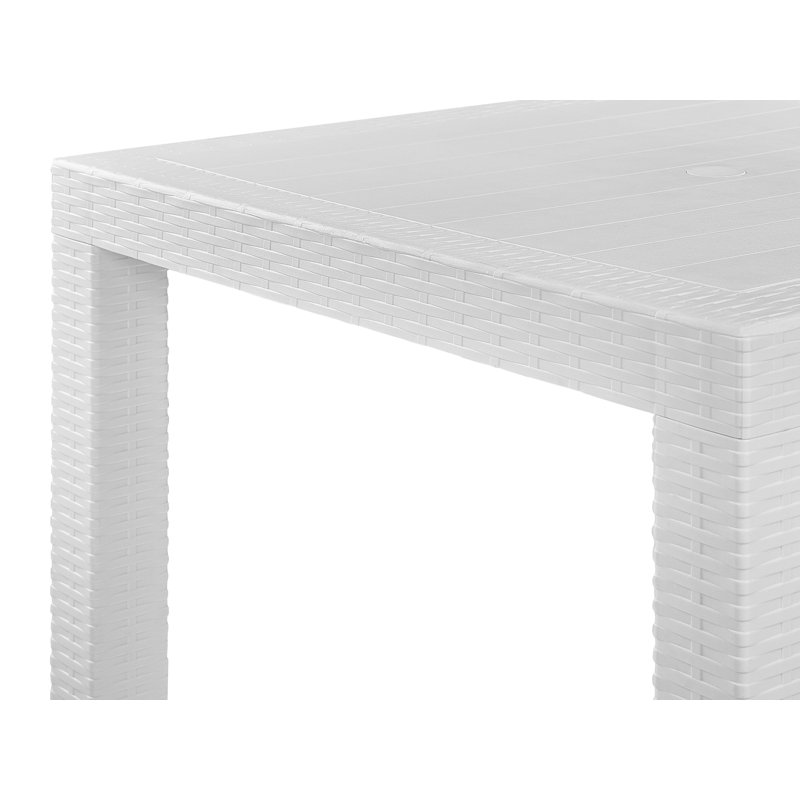 Ezmerelda Plastic Dining Table, White