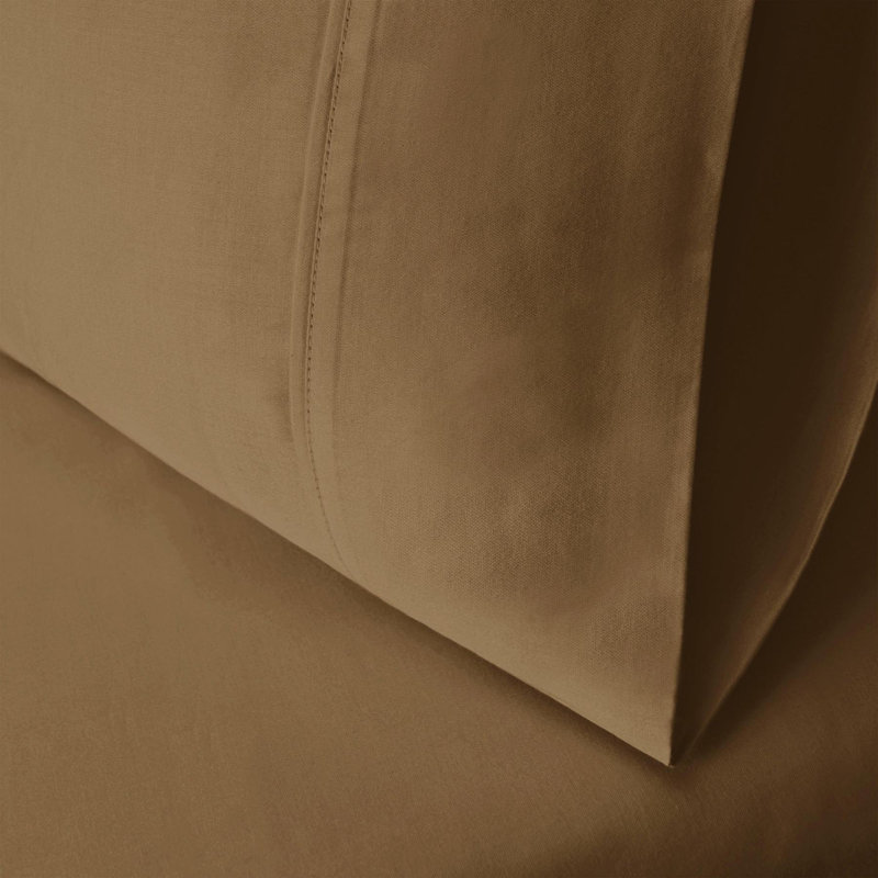 Superior Grey Cotton Polyester Blend Standard Pillowcase Set