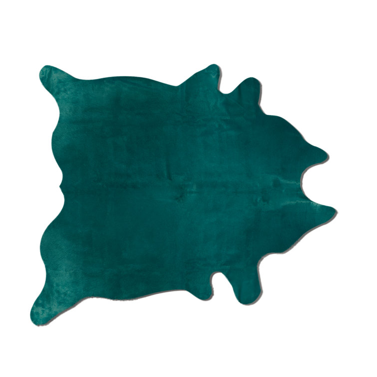 Tapis rond en peau de vache Verde