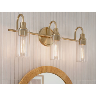23" 3-Light Vanity Light with Clear Glass