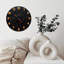 Horloge murale 10 po en MDF rond avec mouvement à quartz silencieux et crochet sans perceuse (piles AA non incluses)