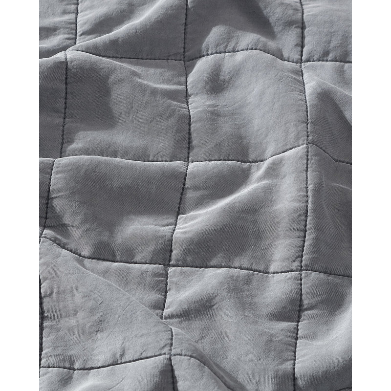 Stonewashed Lyocell Quilt, Coal, King Quilt
