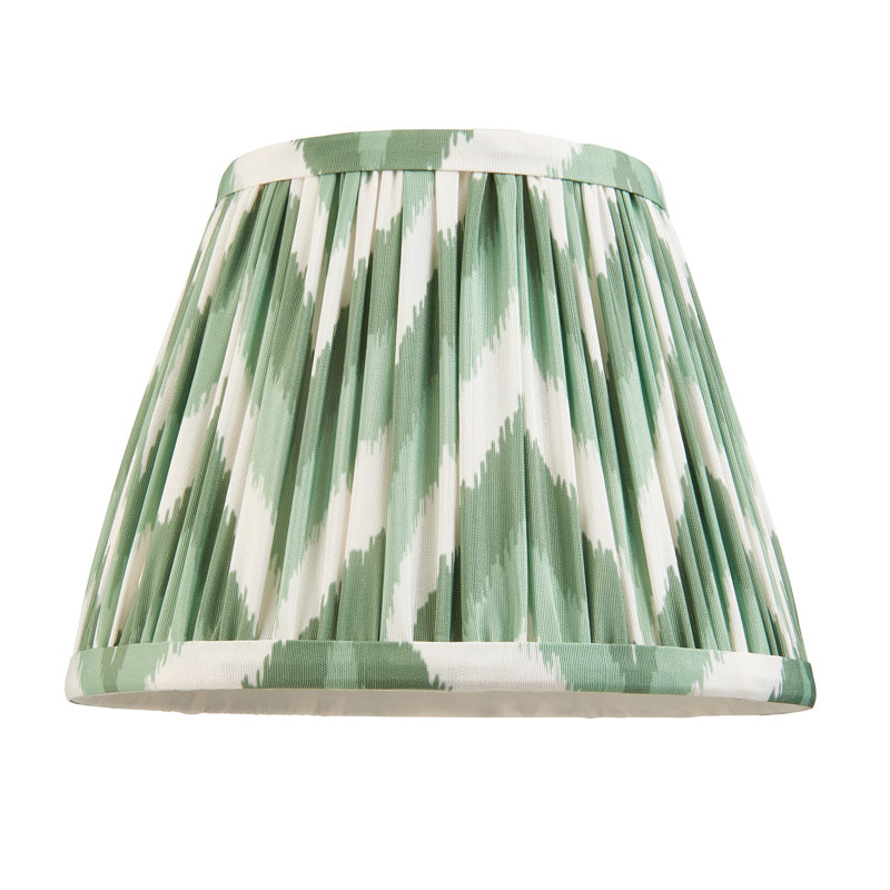 Zigzag Lamp Shade, 14.5cm H x 11.8cm W x 20cm D, Green