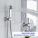 10” Ceiling Mounted Shower Head Dual Function Complete Shower System with Rough in-Valve and Bathtub Faucet