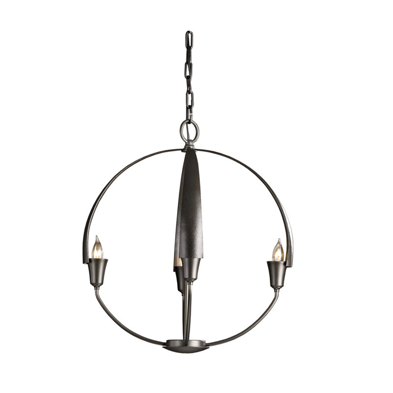 Cirque 4 - Light Sphere Globe Chandelier, 20.7" H x 19" W x 19" D, Dark Smoke