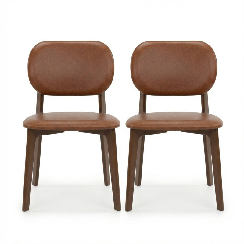 Chaises de salle à manger Boaz, Brun