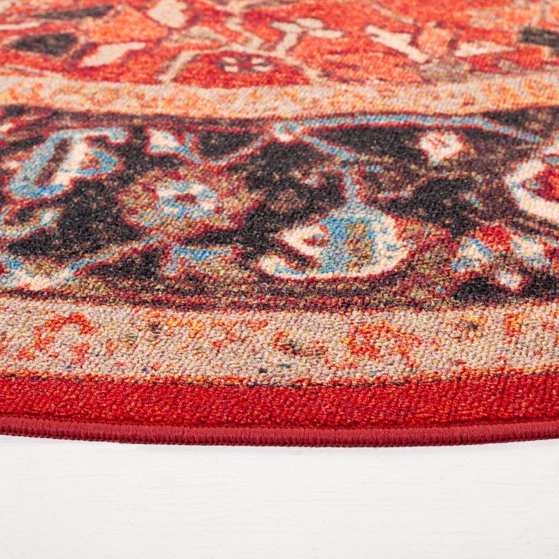 Journey Performance Machine Washable Oriental Rug, Round 6'7"