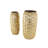 Braseby Metal Tall Decorative Gold Vase with Grooved Patterns Set-1697063650