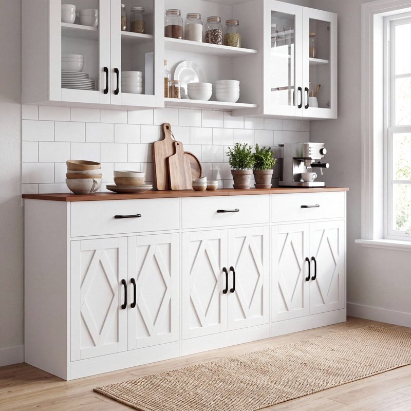 Armoire buffet de style campagnard Bedie