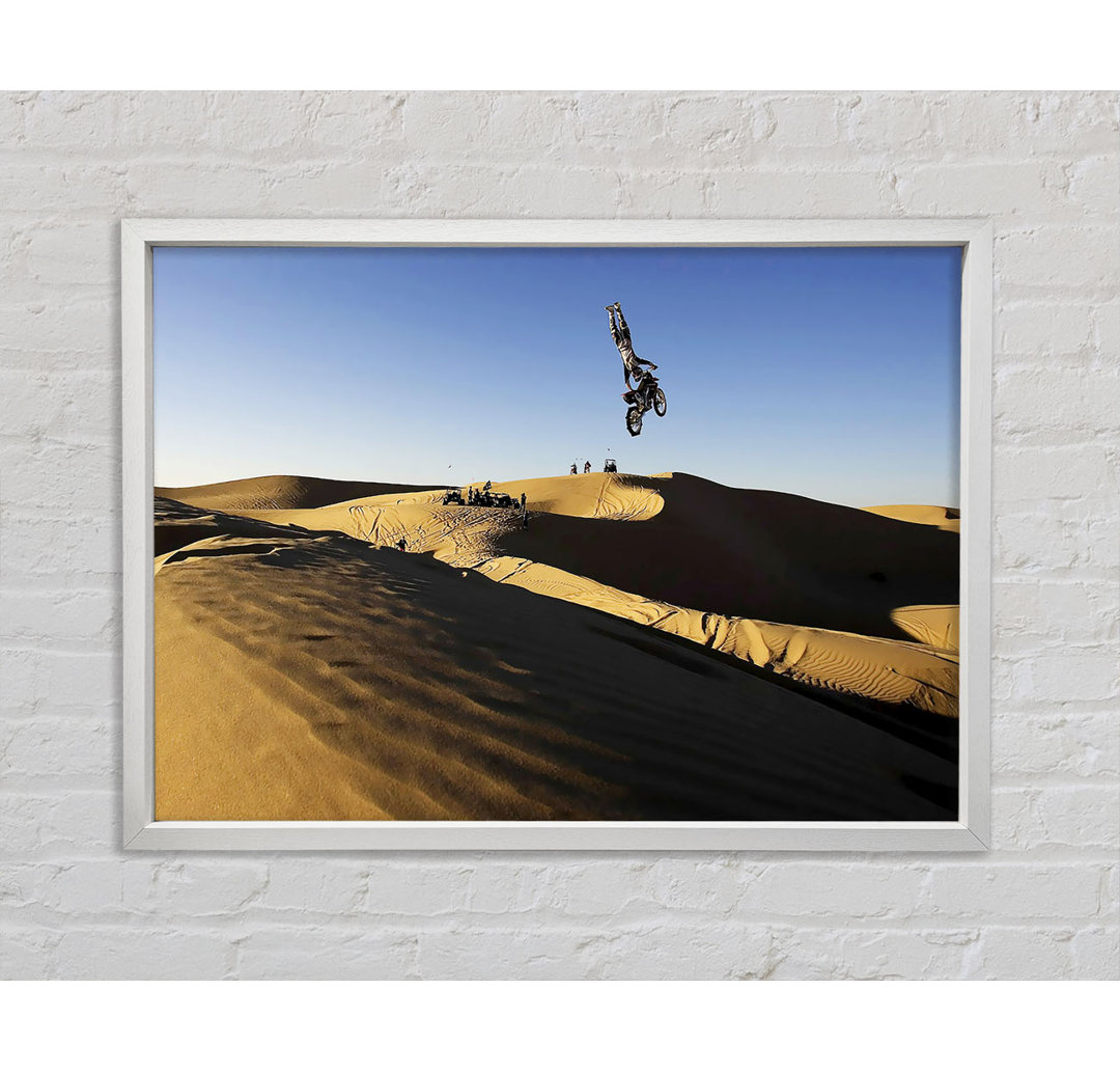 Motorcross Desert Race Jump - Einzelbildrahmen Kunstdrucke auf Leinwand