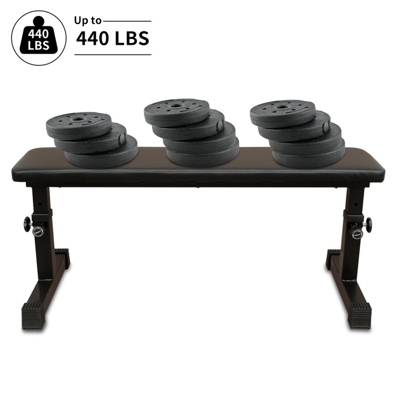 THE Flat Weight Bench For Strength Training W/ 5-Level Adjustable Height