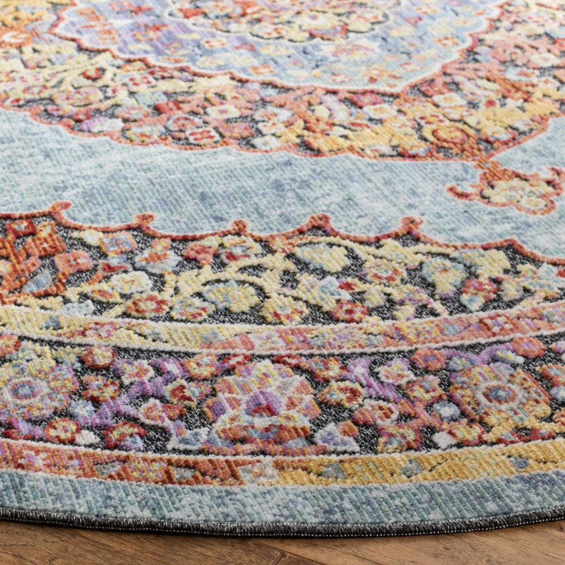 Younes Provance Performance Oriental Rug, Round 6'7"