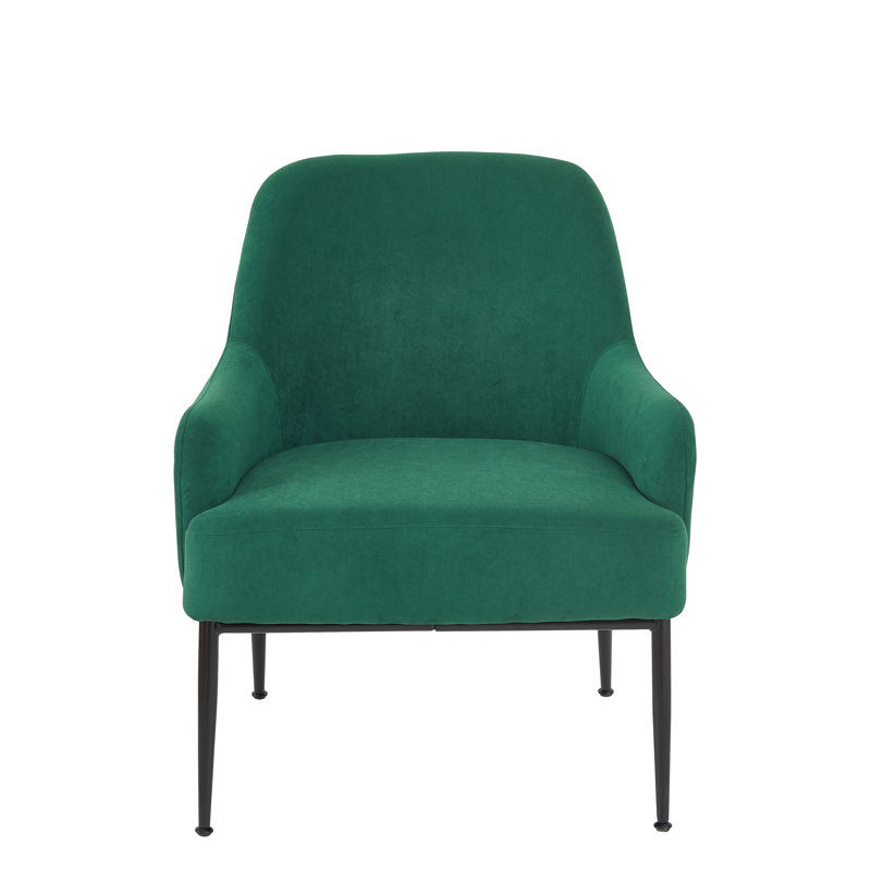 Fauteuil en velours de 26,77 po de largeur, Velours vert
