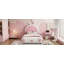Lit plateforme tapissier simple avec tête de lit en forme de lapin-1302282407