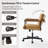 Avelina Rafael Modern Industrial PU Leather Upholstered Swivel Tilt Task Office Chair with Solid Wood Armrest-277573232