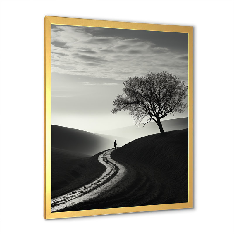 Harmonic Horizon Minimalisme, photographie sur toile, H 20 po x l 12 po x P 1 po, Cadre doré simple