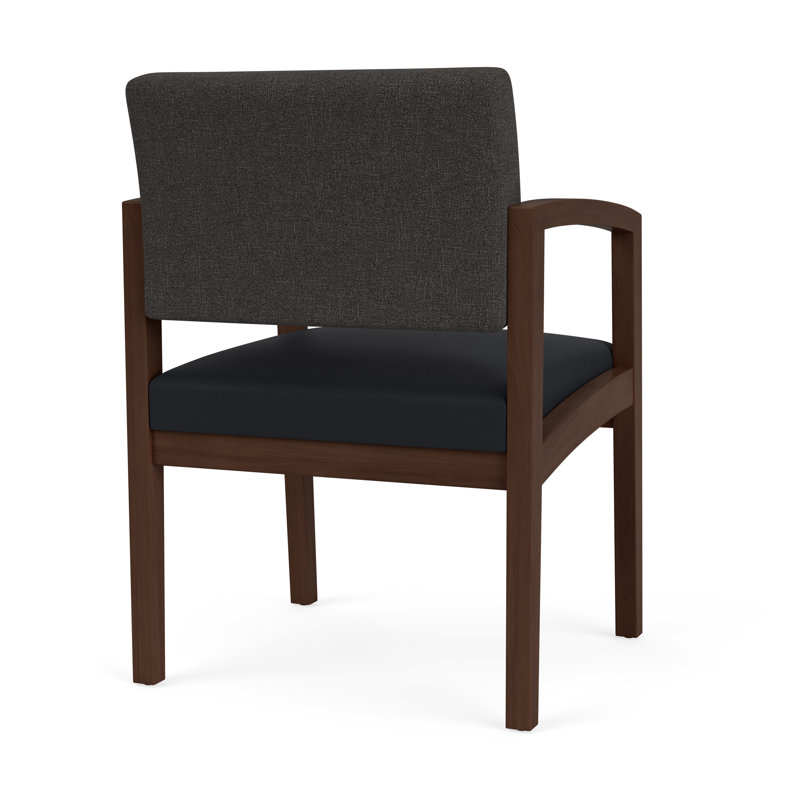 Chaise en bois Lenox, Noyer Riftwood, Fumée Archetype / noir Modena