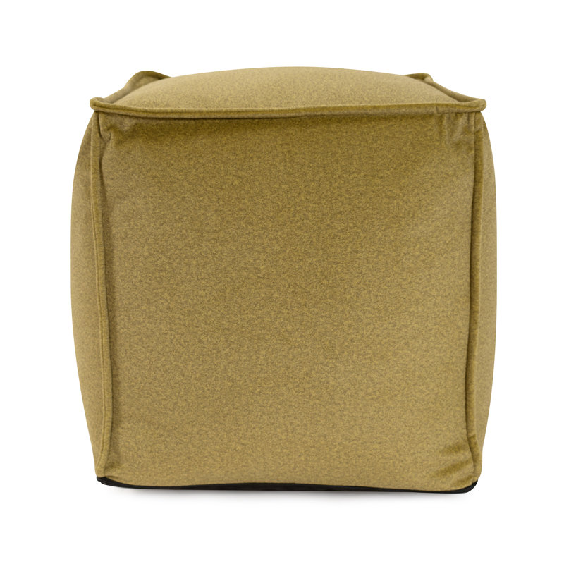 Qiviut Green Square Pouf, Green 