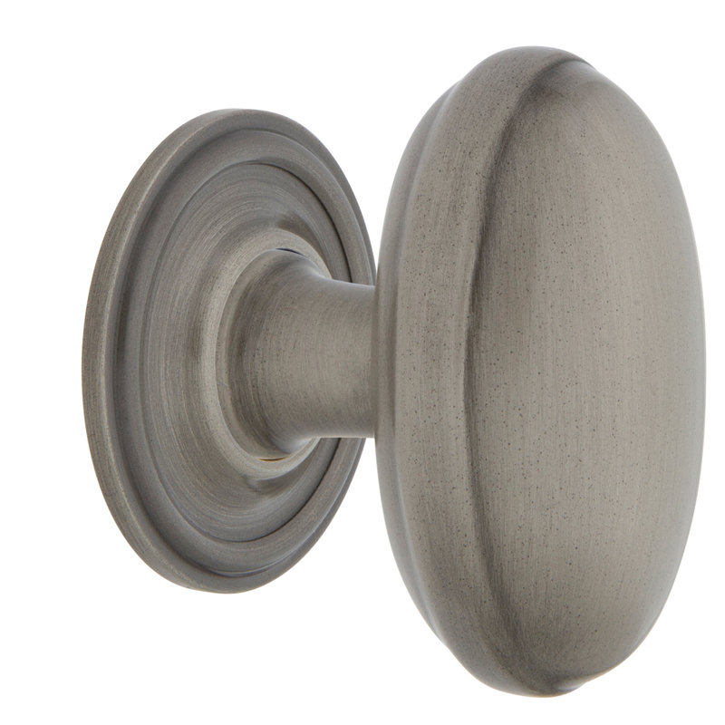 Homestead 1 3/4" Length Oval Knob, Antique Pewter