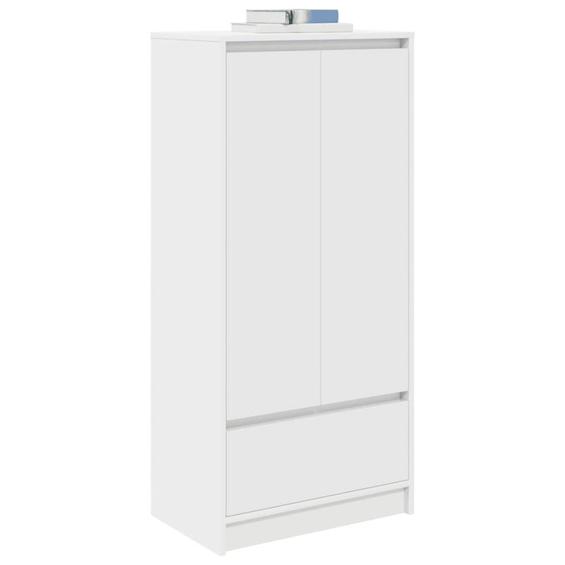 Cabinet With Drawer 55.5X34x119.5 Cm Engineered Wood, White