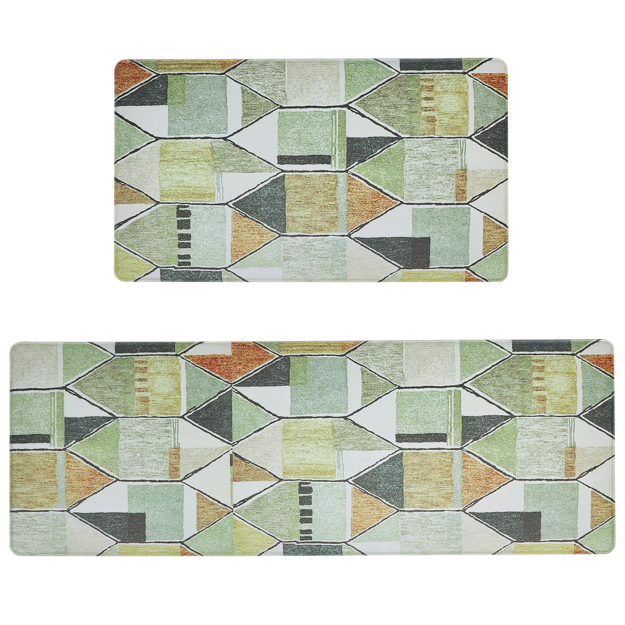  2 Pieces Kitchen Rugs Cushioned Anti-Fatigue Comfort