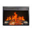 Foyer électrique encastrable 23 pouces, flamme réaliste, bûche, télécommande, minuterie, protection contre la surchauffe, chaleur de 1400 W, 5000 S par heure, 11 réglages de température, source DEL 50 000 heures, 4 réglables