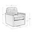 Fauteuil pivotant en cuir 2 pièces Boedy-87110618