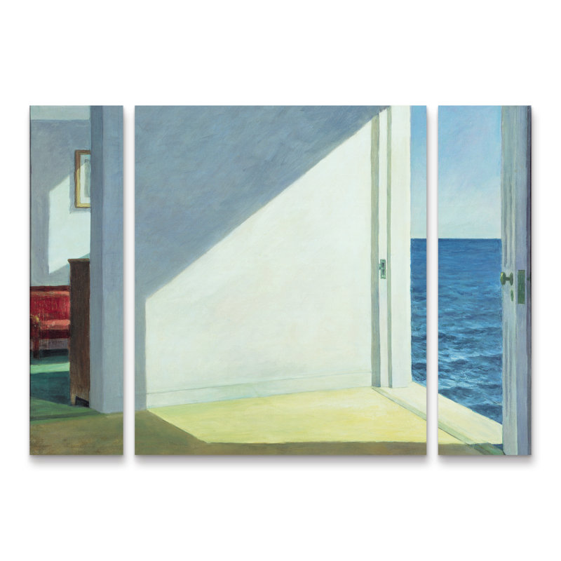 Ensemble de 3 panneaux d'art Edward Hopper, H 30 po x l 41 po x P 2 po