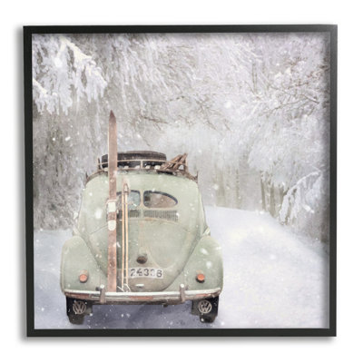 " Vintage Buggy In Snow " by LSR Design Studio