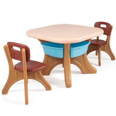 Macclesfield Kids 3 Piece Square Play Or Activity Table and Chair Set