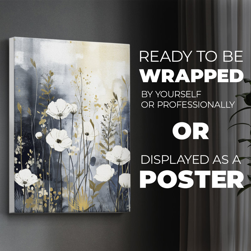 FLORAL Series CCCCLXXI - Impression sur toile seulement - NON CADRE, H 18 po x l 12 po