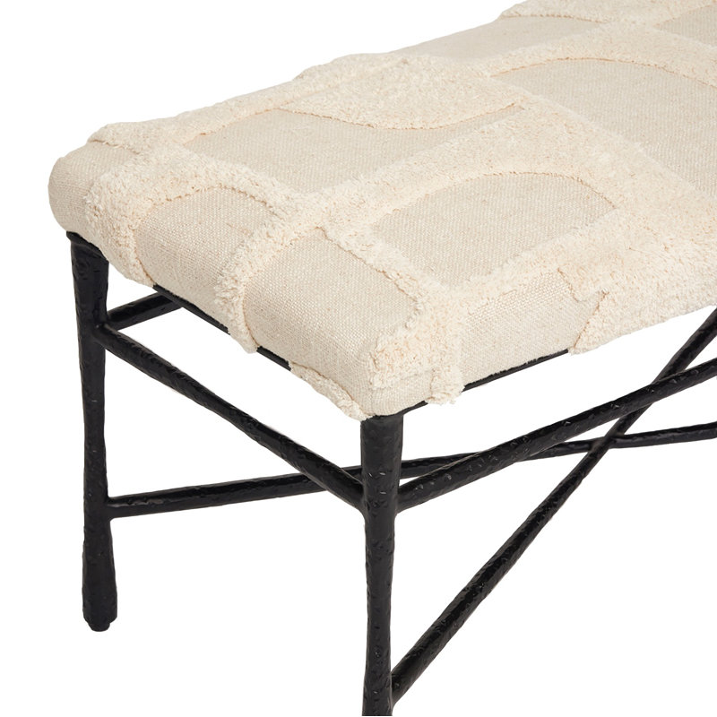 Collins Upholstered Bench, 18.5" H x 69" W x 16" D
