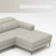 Canapé modulaire en L 109,3 po avec méridienne en cuir véritable avec repose-têtes réglables, gris-118704736-118704739